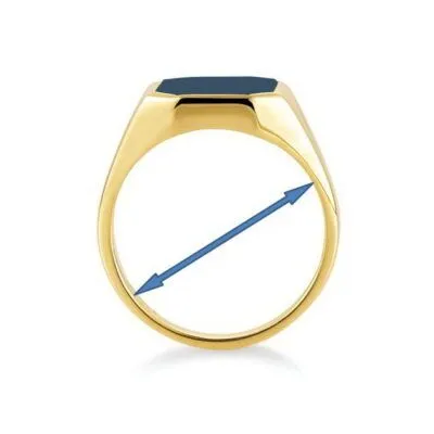 Vaakunasormus • kivellä • ovaali • 11 x 8 mm - Image 3